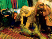 wood hand carved and hand painted craft