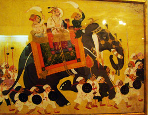 king with elephant